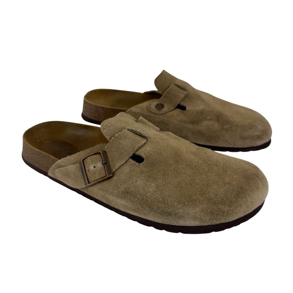 Birkenstock Betula Boston Clogs 10 US 43 EU NARROW Mules Brown Suede Mens READ